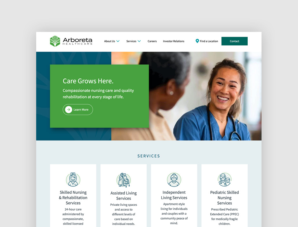 Arboreta Health homepage image